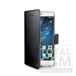 Huawei P9 oldalra nyíló fekete book cover flip tok