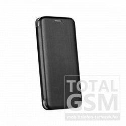 Huawei P30 Lite Forcell Elegance oldalra nyíló mágneses notesz flip tok szilikon belsővel fekete