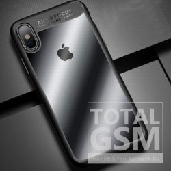 Apple iPhone X / XS USAMS Mant Fekete Plexi Tok