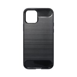 Apple iPhone 12/12 Pro Fekete Carbon Szilikon Tok